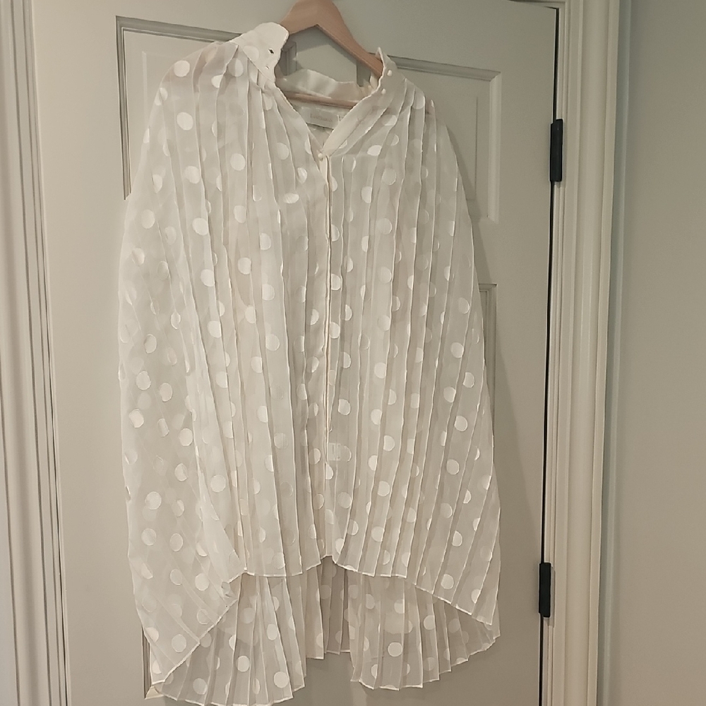 Zimmermann Cream Polka Dot Blouse Size 3